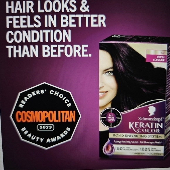 NEW in Box Schwarzkoph Keratin Hair Color Rich Caviar - Picture 7 of 10